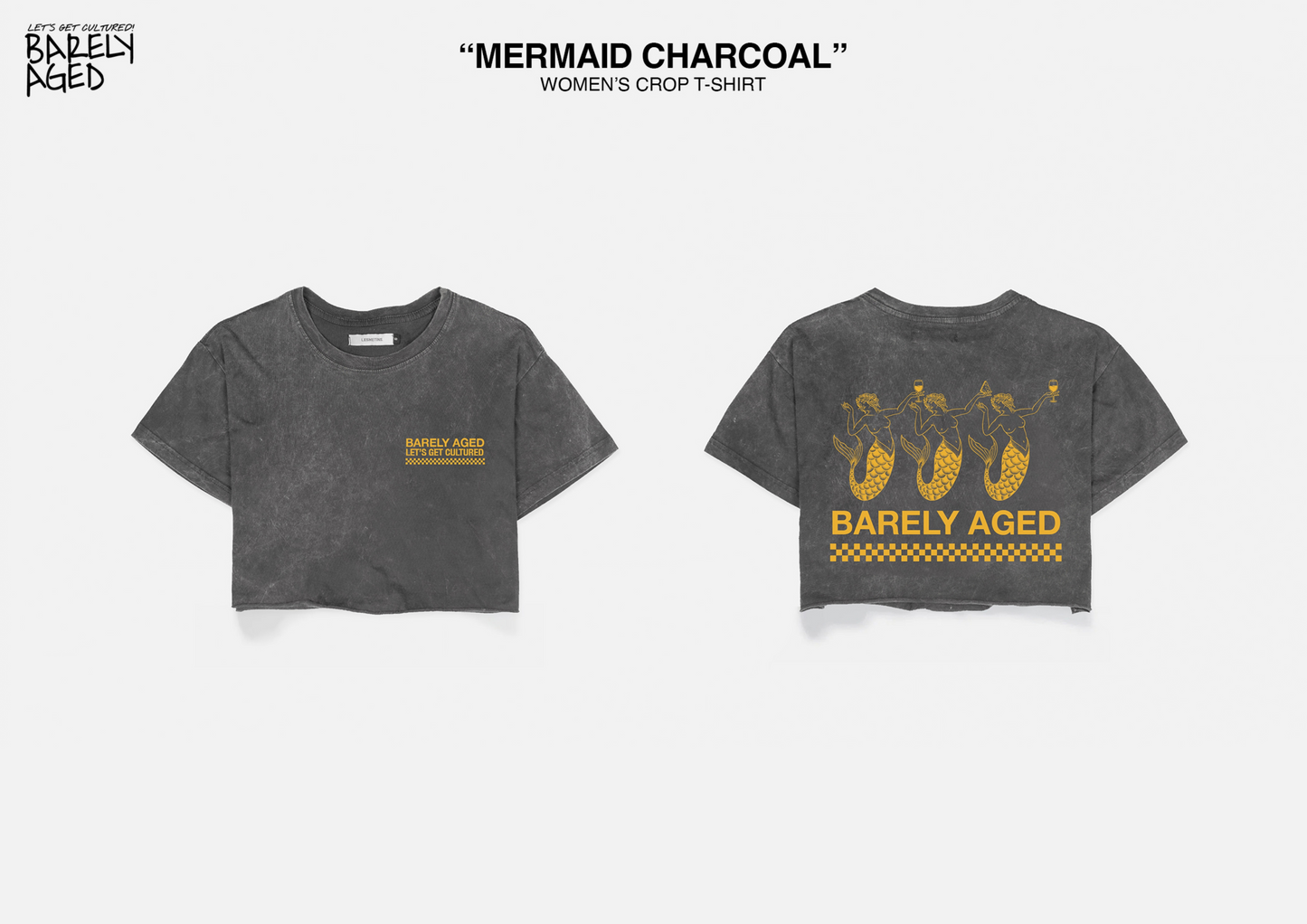 Women's Crop - Mermaid Charcoal