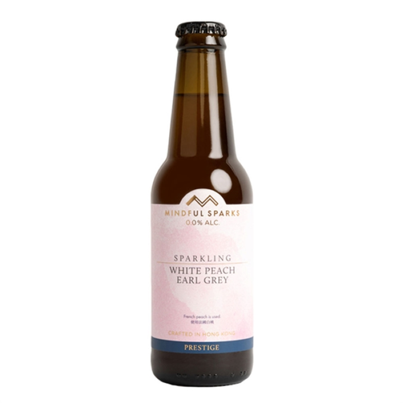 Mindful Sparks Prestige White Peach Earl Grey Sparkling Tea 245ML