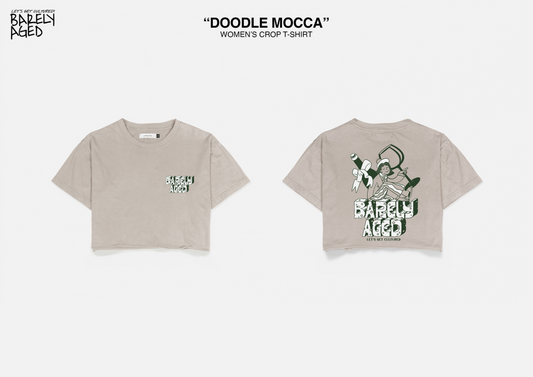 Women's Crop - Doodle Mocca