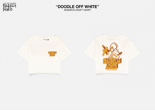 Women's Crop - Doodle White